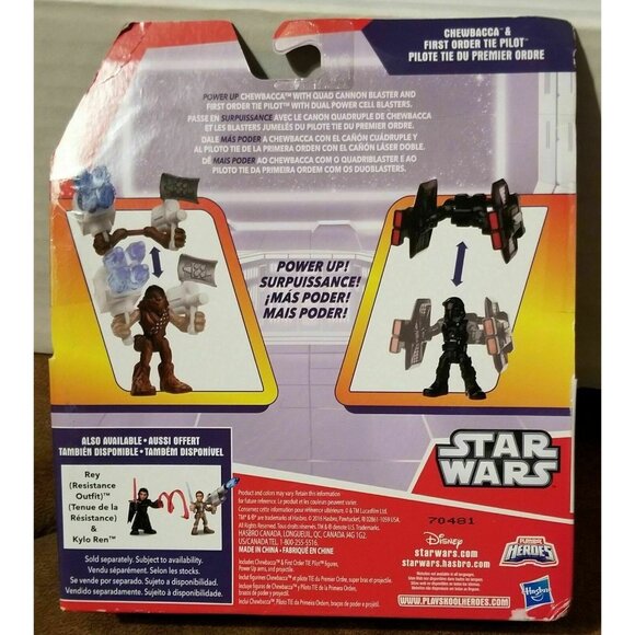 Star Wars Galactic Heroes Chewbacca & First Order TIE Pilot Hasbro Sealed - Picture 2 of 8